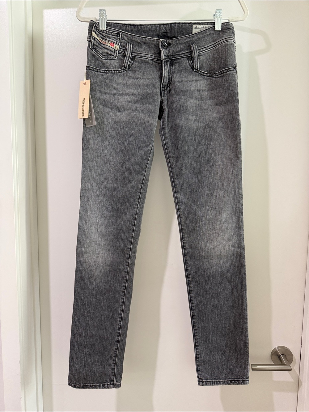 Diesel Matic 8JL - Grey Faded Slim Straight Jeans